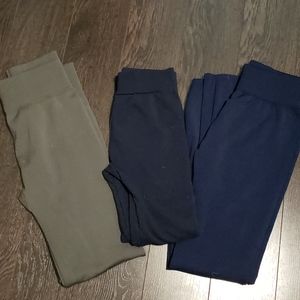 3 pair of fleece lined leggings